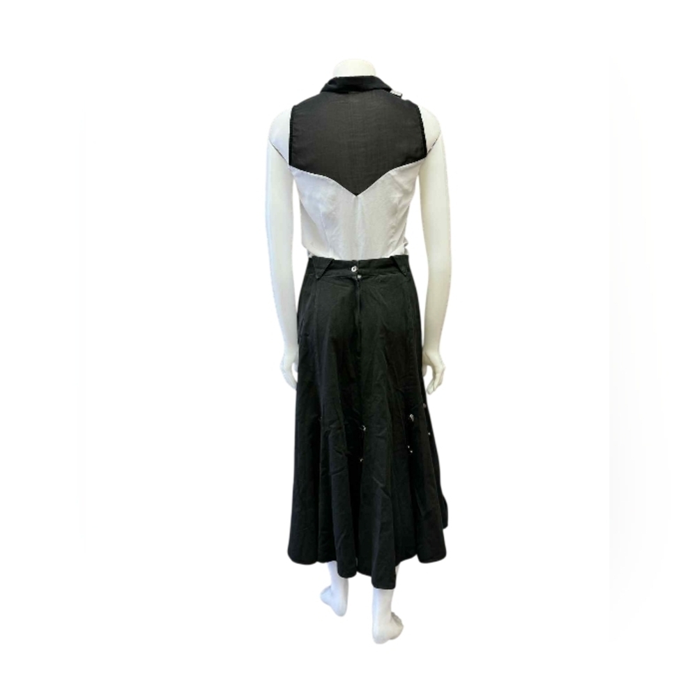 Roughrider By Circle Y Western Skirt Long Black Flowy Size 17/18 EUC - Picture 3 of 10